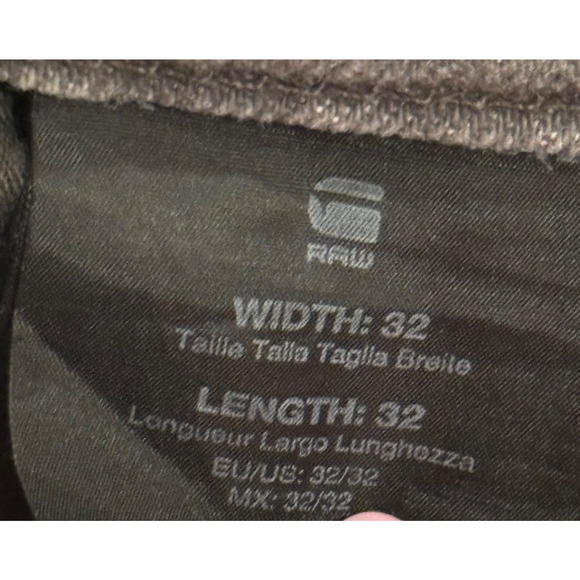 G Star Raw Jeans Mens Stean Tapered Leg Gray JNCO Style Stretch Size 32 x 31 - Picture 10 of 13